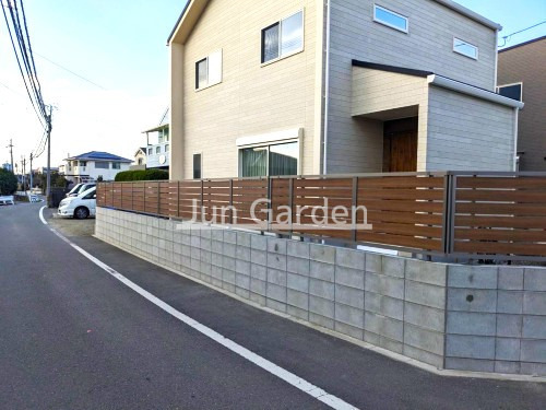 施工例画像：熊本県 熊本市南区  新築シンプルオープン外構
